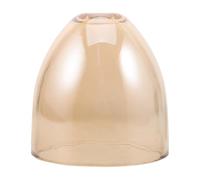 ULTECHNOVO Amber Glass Lamp Shade with 3/8 Inch Fitter Opening, Bell-Shaped Mini Design Diffusing Harsh Light for Small Spaces and Private Rooms, Stylish Golden Pendant Replacement Light