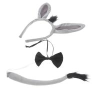 ULTECHNOVO Animal Clothing Accessories Donkey Ears and Tail Set Adult and Boys and Girls Halloween Costume Accessories
