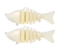 ULTECHNOVO Artificial Fishing Bait Lightweight Abs and Iron Material with Realistic Shape 2pcs Lifelike Fishing Lures Beige Colour and Attracting Fish
