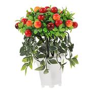 ULTECHNOVO Artificial Fruit Bonsai Desktop Decor Realistic Faux Fruit Tree Ornament for Office and Home Stress Relief Indoor Plant Decoration Accent