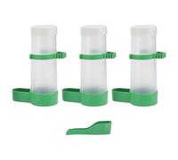 ULTECHNOVO Automatic Bird Water Feeder for Small Birds and Larks, Plastic Parrot Drinking Fountain with Mouth-safe Design, Labour-saving Water Bowl for Cage Use, in Green