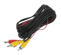 ULTECHNOVO Backup Camera Extension Cable and -distance Signal Stability with Two-in-one Design 6m Black Av Video Cable for Car Reverse Camera Suitable for Vehicles with Complex
