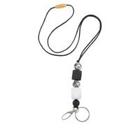 ULTECHNOVO Badge Holder Necklace Rubber Beaded Lanyard for Id Badges Elegant Chic Design Very Light Weight Easy to Use Convenient Suitable for Office Workers and Nurses