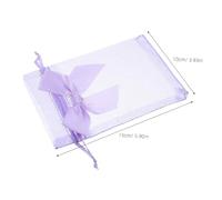 ULTECHNOVO Bags Inch 100pcs Drawstring Organza Fixed Bow Elegant with 6x4 Sheer Fabric Pouches Featuring Reinforced Mesh Wide Ribbon Channel Wrapping for Wedding and Event Planning Gift