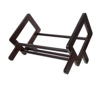 ULTECHNOVO Bamboo Book Rack Convenient Book Stand Desktop File Holder Sturdy Brown Multi-Layer Organizer Without Burrs Space-Saving for Students Reading and Learning