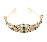 ULTECHNOVO Baroque Style Crown for Wedding Brides Tiaras and Crowns Rhinestone Crystal Details for Party Cosplay Vintage Coronation Day