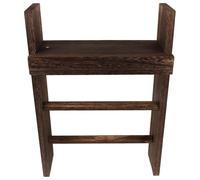 ULTECHNOVO Bathroom Towel Rack Ladder Towel Rack Multi-layer with Shelf Coffee Wood Wall Mounted Space Saving for Toilet and Washroom