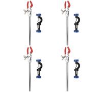 ULTECHNOVO Beaker Clamp Set - Zinc Alloy 3-Prong Finger Clip with Stand for Laboratory Use - Adjustable and Lightweight Beaker Holder Ideal for Teaching and Experimentation