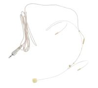 ULTECHNOVO Beige Wired Headset Microphone with Condenser Vocal Mic for Singing Teaching Lectures Lightweight Headworn Design for Performers and Presenters