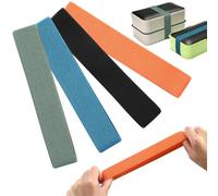 ULTECHNOVO Bento Box Straps 4-Pack 5.91x0.98 Inch Elastic Rubber - Adjustable Secure Fastening Wide Band - for Lunchbox Monbento Containers for Kids School Camping Outdoor Use