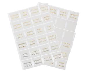 ULTECHNOVO Bible Tabs Leather Index Labels 10 Sheets Font Stickers for Christian Study and White Gold Foil