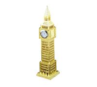 ULTECHNOVO Big Bell Ornament Miniature Clock Tower Model Metal Desktop Decoration Retro British Souvenir Alloy Mini Clock Random Colour