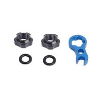 ULTECHNOVO Bike Valve Nut with Wrench Lightweight Aluminum Inner Tube Lock Nut for Mountain and Road Bikes Enhanced Air Tightness Easy Installation Multi Function Design