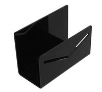 ULTECHNOVO Black Acrylic Mail Holder for Table Letter Organizer with Rounded Corners Simple Design Organize Letters and Files Desktop Mail Sorter for Home Office