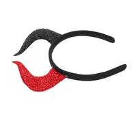 ULTECHNOVO Black and Horns Headband Nonslip Halloween Headpiece for Women and Men Bold Spooky Costume Accessory for Party and Cosplay