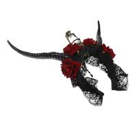 ULTECHNOVO Black Antelope Horn Headband Lightweight Stretchable Plastic and Cloth Gothic Accessory for Cosplay Party and Performances