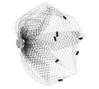 ULTECHNOVO Black Funeral Mesh Veil Hair Clip with Wave Dot Pattern, Bobby Pin Hair Accessory for Women, Suitable for Funerals and Daily Wear, Black Large Net Veil Hairpin