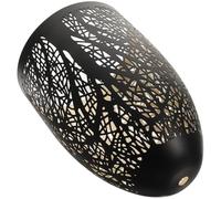 ULTECHNOVO Black Iron Decorative Pendant Lampshade for Ceiling Light, Easy to Install Metal Lamp Shade Cover with Hollow Carved Design, Suitable for Hanging Lamp