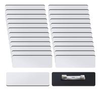 ULTECHNOVO Blank Name Tags 32pcs Made of Sublimation Density Board and Metal with Rounded Corners and Pins for Identity Display Suitable for Schools and Playing Games
