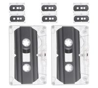 ULTECHNOVO Blank Retro Style with Plastic Case 8pcs Audio Cassette Tape Versatile Use Recordable Cassette Tape DIY for Speech Recording and Teaching for Music and Voice Recording