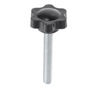 ULTECHNOVO Blossom Hexagonal Handle M6 X 1.57 Inch Clamping Screw Knob with Metal Thread Insert for T Track Bolts Furniture and Machinery Adjustment