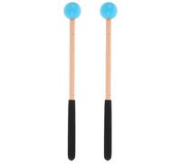 ULTECHNOVO Blue Marimba Mallets with Wood Handles and Rubber Heads, Lightweight Percussion Instrument Sticks for Stage Performance and Parent-child Interaction