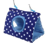 ULTECHNOVO Blue Plush Bird Nest Hanging Hammock for Small Birds and Larks Comfortable Cotton Hut Sleeping Bed Suitable and Stairs