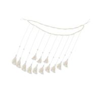 ULTECHNOVO Boho Style Hanging Photo Display Beads Garland with Tassel Wooden Bead String Wall Decor with Clips Rustic Collage Hanger for Home Wedding Birthday and Festival Decorations