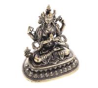 ULTECHNOVO Brass Avalokitesvara Statue Large Four-armed Yin Figurine Buddha Decor Home Office Table Ornament Feng Shui Room Decoration
