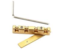 ULTECHNOVO Brass Banjo Bridge Saddle and String Nut Replacement for 4-string and 5-string Bass Guitar, Wear Resistant with Smooth Surface, Suitable for Stringed Instrument Repair Kits