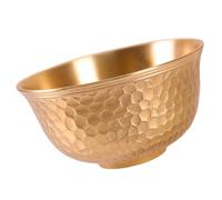 ULTECHNOVO Brass Bowl Appetizer Dish Round Hammered Design Brass Metal Serving Purifying Smudge Decorative Sophisticated Hammered Gold Finish for Travel and Asian Ramen Bowls