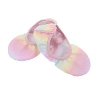 ULTECHNOVO Breathable Ballet Dance Shoes for Soft Anti-Slip Ballet Flats with Reliable Traction for Performance Gymnastics Yoga Training Gradient Pink