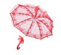 ULTECHNOVO Bridal Umbrella for Wedding Decor Small Lace Parasol Handmade Embroidery Umbrella for Bride Decorations and Outdoor Use