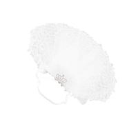 ULTECHNOVO Bridal Veil Non-woven Material Pet Cat with Crown Pattern, White Adjustable Buckle Ready to Wear Wedding Accessories for Cat Cosplay Birthday Party