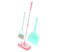 ULTECHNOVO Broom and Mop Set Mini Cleaning Tools for Pretend Play and Role Play Mint Green Includes Dustpan for Childrens Imagination Development