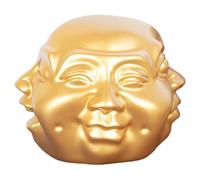 ULTECHNOVO Buddha Head Adornment Four Faced Resin Craft Statue Office Decor Aesthetic for Collectors Unique Home Decoration