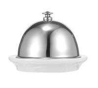 ULTECHNOVO Butter Dish Ceramic Food Container 3.74X3.74X2.36In with Lid for Kitchen Party Outdoor Use Butter Cheese Storage