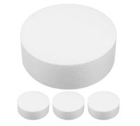 ULTECHNOVO Cake Dummies and Decorating Practice Lightweight and Reusable 4pcs White Round Foam Artificial Mousse Models for Bakery Cake Display for and Professional Design