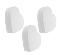 ULTECHNOVO Cake Dummies Multiple Use Design 3pcs Heart-Shaped Smooth Foam White Foam Models for Cake Decorating Practice and Arts Craft for Bakery Display