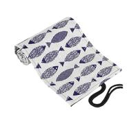 ULTECHNOVO Canvas Pencil Roll Wrap Organizer with 48 Slots, Cotton Linen Saury Pattern, Portable Pencil Storage Pouch for Artists Students and Travel