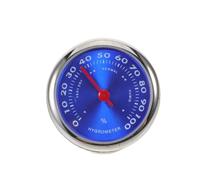 ULTECHNOVO Car Mechanical Hygrometer Humidity Meter with Analog Temperature Gauge, Mini Indoor Dashboard Thermometer for Vehicle and Home Use, Blue Dial with Large Numbers