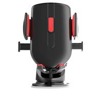 ULTECHNOVO Car-mounted Phone Suction Cup Bracket Mobile Phone Holder for Car Adjustable Structure Not Occupying Space Abs Silicone Pads Red Interior Accessory