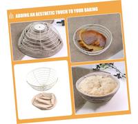 ULTECHNOVO Carbon Steel Banneton Bread Proofing Basket with Cloth Liner Round European Style Sourdough Dough Proofing and Baking Basket for Home Artisan Bread Making