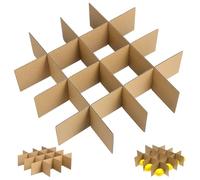 ULTECHNOVO Cardboard Dividers for Moving Boxes 3-Pack, 16 Cell Corrugated Glassware Partition Inserts for Packing Shipping, Glass Box Protectors for Kitchen Wine Glasses, Mugs, Holiday Ornaments