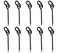 ULTECHNOVO Carp Fishing Bait Fasteners, 10pcs Black Plastic Bait Screws with Additional Loop, Versatile Use for Boilie Rigging, Carp Fishing and Barbel Fishing