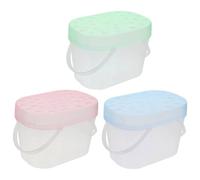ULTECHNOVO Carrier for Chinchilla Handle Squirrel and Breathable Design 3pcs Portable Plastic Small Case, Handheld Storage Box for Safe Transport Random Color Animal Travel Trips Pet