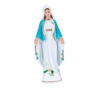ULTECHNOVO Catholic Our Lady Mary Statue Tabletop Adornment Plastic Religious Craft Decoration for Church Desktop with Detailed Elegant Design Blue Robe Figurine
