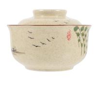 ULTECHNOVO Ceramic Noodle Soup Bowl with Lid for Rice and Noodles, Multi-Purpose Kitchen Bowl Made of Sturdy Ceramic, Convenient to Clean, for Outdoor Activities and Daily Use