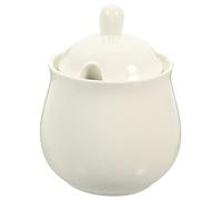 ULTECHNOVO Ceramic Sugar Storage Jar with Lid Multi Purpose Kitchen Seasoning Container Household Condiment Canister for Home Restaurant Buffet Elegant Table Decor