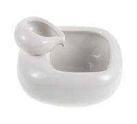ULTECHNOVO Ceramic Tabletop Water Feature with Flowing Water for Workspace and Desktop, White Mini Indoor Fountain for Fish and Plants, Easy Maintenance and Indoor Climate Improvement